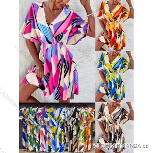 Women's Short Sleeve Summer Dress (S / M ONE SIZE) ITALIAN FASHION IMWOP22OP0331