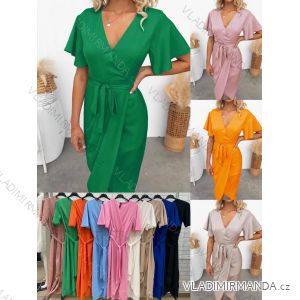 Women's Elegant Short Sleeve Summer Dress (S / M ONE SIZE) ITALIAN FASHION IMWOP22OP0232
