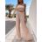 Souprava letní elegantní top a kalhoty dámská (M/L ONE SIZE) ITALSKÁ MÓDA IMD22428/DU Černá M/L