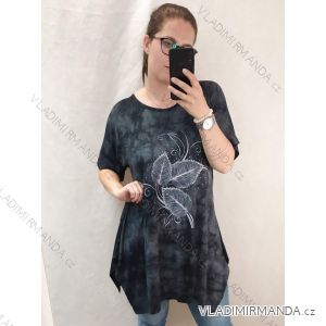 Tričko krátký rukáv dámské nadrozměrné (XL/2XL ONE SIZE) TURECKÁ MODA TM921074