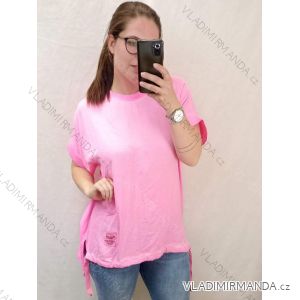 Tunika krátký rukáv dámská (XL/2XL/3XL ONE SIZE) ITALSKÁ MÓDA IM422434/DR