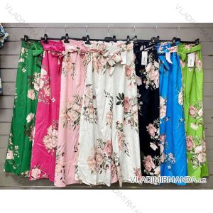 Kalhoty dlouhé letní dámské (S/M ONE SIZE) ITALSKÁ MÓDA IMWG222474