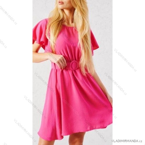 Women's Chiffon Summer Short Sleeve Dress (S / M ONE SIZE) ITALIAN FASHION IMWC222498