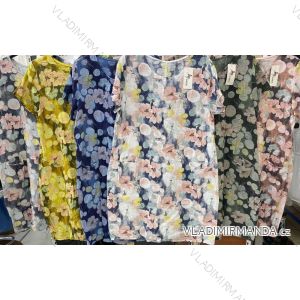 Women's Oversized Cotton Short Sleeve Dress (XL / 2XL ONE SIZE) ITALIAN FASHION IMWB222504