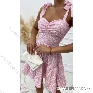 Šaty midi letní na ramínka dámské (S/M ONE SIZE) ITALSKÁ MÓDA IMWG222532