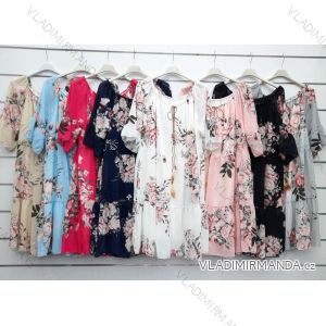 Women's Chiffon Short Sleeve Dress (S / M ONE SIZE) ITALIAN FASHION IMWK222540