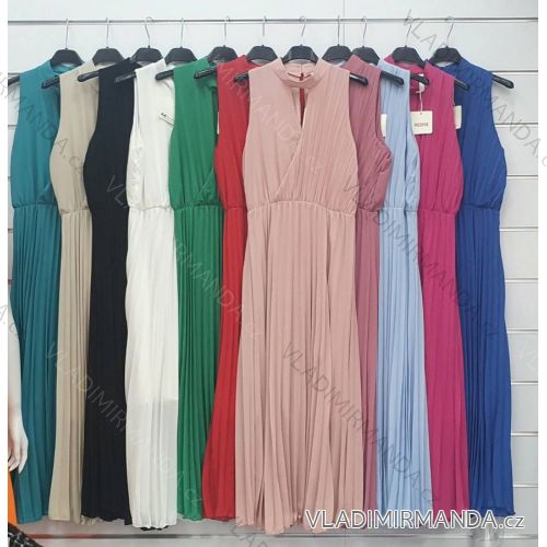 Women's Long Sleeveless Chiffon Dress (S / M ONE SIZE) ITALIAN FASHION IMWA222545