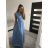 Women's long satin dress with variable binding summer (S / M / L ONE SIZE) ITALIAN FASHION IMM2250677