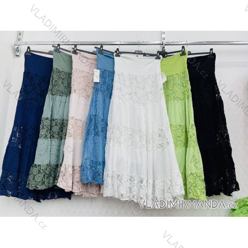 Sukně dlouhá dámská nadrozměr (L/XL/2XL ONE SIZE) ITALSKÁ MÓDA IMWD222599