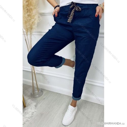 Kalhoty dlouhé strečové dámské (S/M ONE SIZE) ITALSKÁ MÓDA IMWA222617