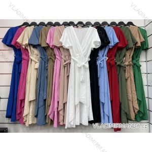 Women's Long Summer Short Sleeve Dress (S / M ONE SIZE) ITALIAN FASHION IMWP222640