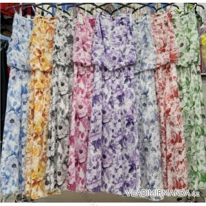 Langes Chiffon-Sommerkleid für Damen (S / M ONE SIZE) ITALIAN FASHION IMWB222509