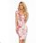 379-2 BOYKA Fitted dress with an envelope neckline - pink large flowers
