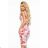 379-2 BOYKA Fitted dress with an envelope neckline - pink large flowers