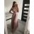 Women's long satin dress with variable binding summer (S / M / L ONE SIZE) ITALIAN FASHION IMM2250677
