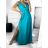 Šaty elegantní společenské dlouhé na ramínka dámské (XS/S/M/L ONE SIZE) ITALSKÁ MÓDA IM322045/DUR M/L červená