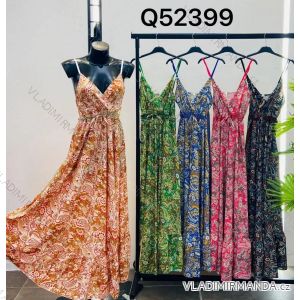 Šaty dlhé letné na ramienka dámske (S/M ONE SIZE) TALIANSKA MÓDA IMM22Q52399