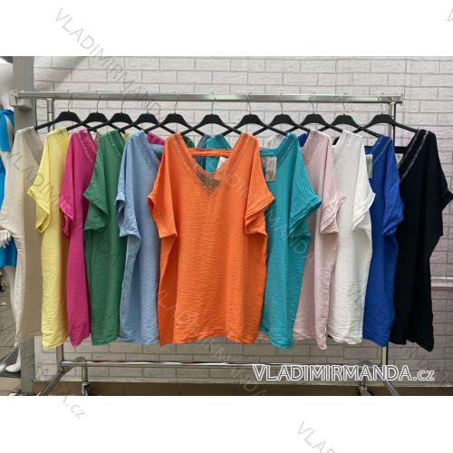 Šaty letní krátký rukáv dámské (S/M ONE SIZE) ITALSKÁ MÓDA IMWOP22OP0374