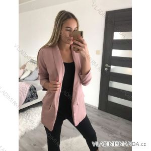 Sako elegantní dlouhý rukáv dámské (S/M ONE SIZE) ITALSKÁ MÓDA IMWB22635/DR