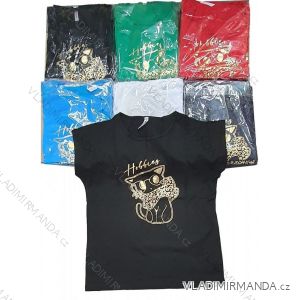 Tričko krátký rukáv dámské nadrozměr (2XL-4XL) TURECKÁ MÓDA TMWG22GYA0629