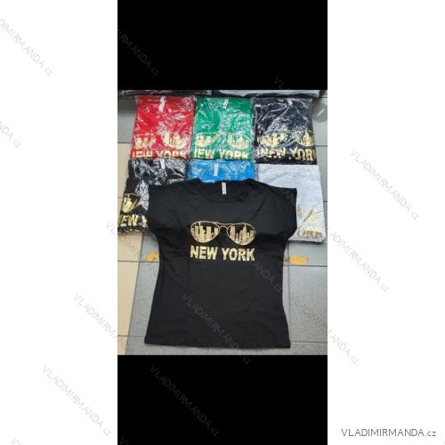 Tričko krátký rukáv dámské nadrozměr (2XL-4XL) TURECKÁ MÓDA TMWG22GYA0600