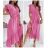 Šaty elegantné letné bez rukávov dámske (S/M ONE SIZE) TALIANSKA MÓDA IMD22323/DR