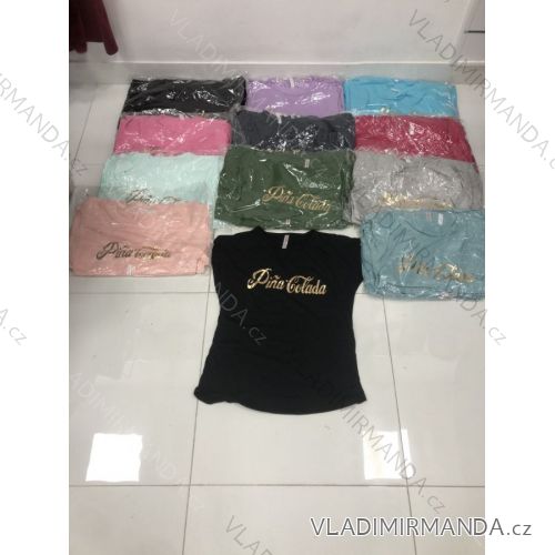 Tričko krátky rukáv dámske (M-XL) TURECKÁ MÓDA TMWG22GYA0593