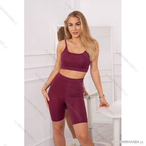 Set aus Sporttop + fuchsiafarbenen Leggings