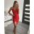 Šaty elegantní mini na ramínka dámské (S/M ONE SIZE) ITALSKÁ MÓDA IM322105