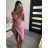 Šaty elegantní mini na ramínka dámské (S/M ONE SIZE) ITALSKÁ MÓDA IM322105