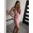 Šaty elegantní mini na ramínka dámské (S/M ONE SIZE) ITALSKÁ MÓDA IM322105
