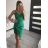 Šaty elegantní mini na ramínka dámské (S/M ONE SIZE) ITALSKÁ MÓDA IM322105