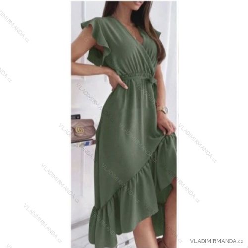 Šaty letní bez rukávu dámské (S/M ONE SIZE) ITALSKÁ MÓDA IMWB22045