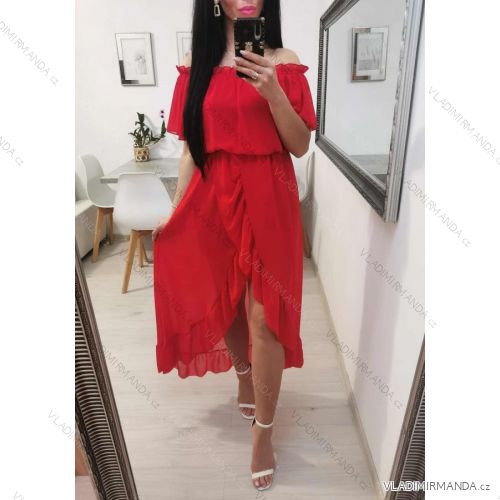Women's long summer dress carmen (S / M ONE SIZE) ITALIAN FASHION IMWD222612