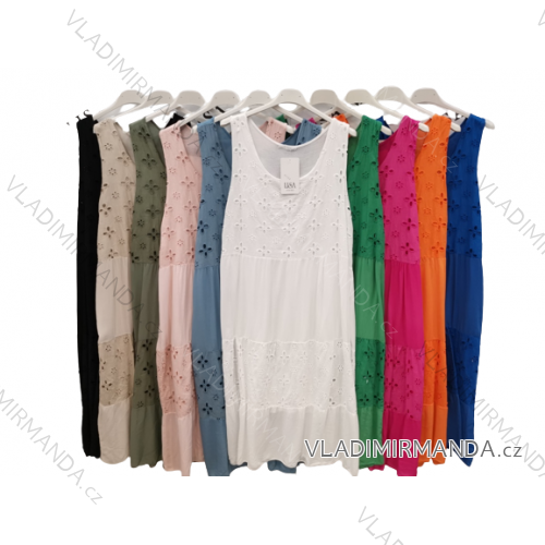 Šaty letné voľnočasové krajkové bez rukávov dámske (S/M ONE SIZE) TALIANSKA MÓDA IMPLS2290992