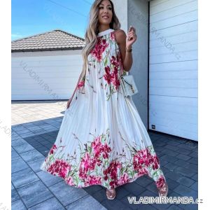 Šaty letní dlouhé bez rukávu dámské (S/M/L ONE SIZE) ITALSKÁ MÓDA IMPLS224222