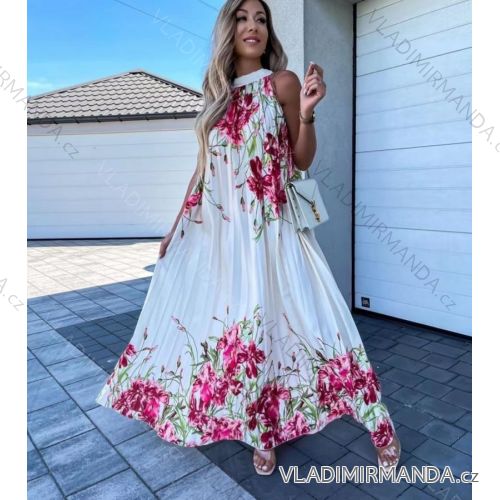 Women's long sleeveless summer dress (S / M ONE SIZE) ITALIAN FASHION IMPLS224222
