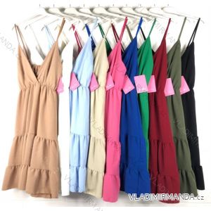 Šaty letní na ramínka dámské (S/M ONE SIZE) ITALSKÁ MÓDA IMPBB2250200v