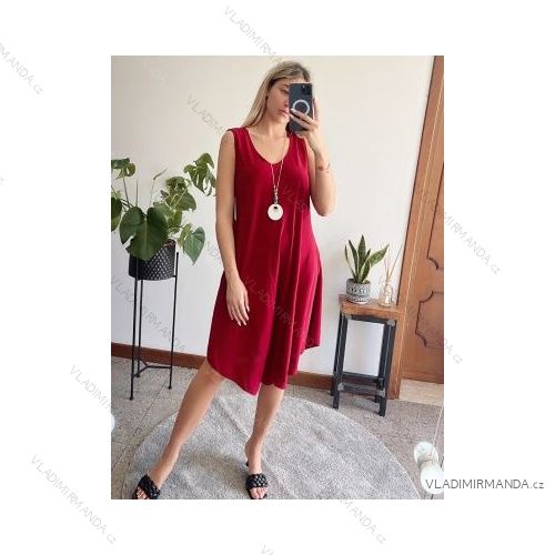 Šaty letní na ramínka dámské (S/M ONE SIZE) ITALSKÁ MÓDA IMPBB22B21841