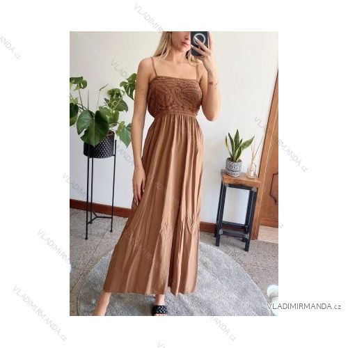 Šaty letní na ramínka dámské (S/M ONE SIZE) ITALSKÁ MÓDA IMPBB22B21841