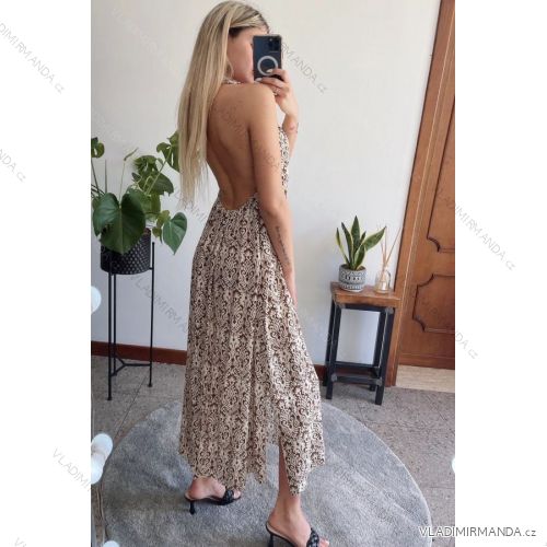 Šaty letní na ramínka dámské (S/M ONE SIZE) ITALSKÁ MÓDA IMPBB22B21841