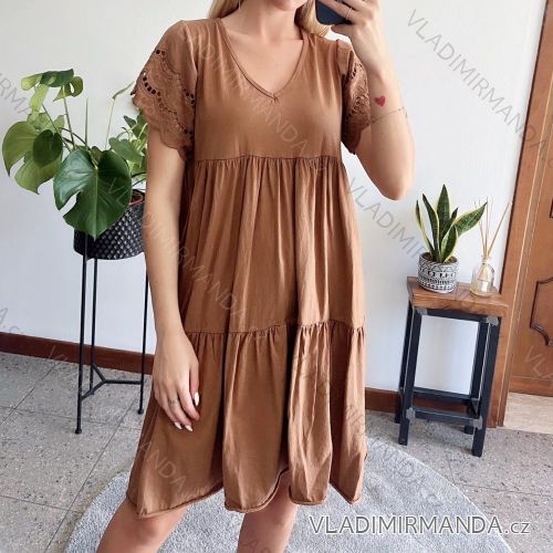 Šaty letní na ramínka dámské (S/M ONE SIZE) ITALSKÁ MÓDA IMPBB22B21841
