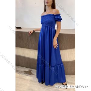 Šaty dlouhé letní carmen dámské (S/M ONE SIZE) ITALSKÁ MÓDA IMPDY22LS17467