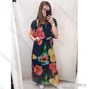 Linen Summer Short Sleeve Linen Dress (uni s / m) ITALIAN FASHION IM519435