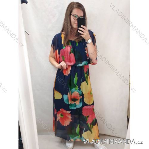 Linen Summer Short Sleeve Linen Dress (uni s / m) ITALIAN FASHION IM519435