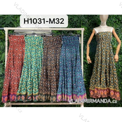 Šaty letní na ramínka dámské (S/M ONE SIZE) ITALSKÁ MÓDA IMPBB22B21841