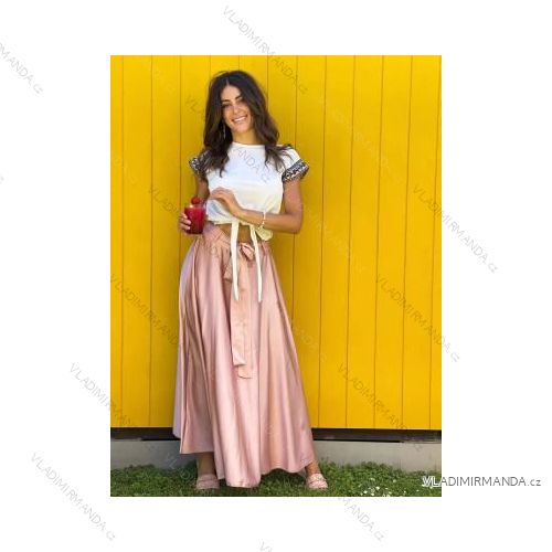 Šaty letní na ramínka dámské (S/M ONE SIZE) ITALSKÁ MÓDA IMPBB22B21841