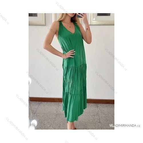 Šaty dlouhé letní na ramínka dámské (S/M ONE SIZE) ITALSKÁ MÓDA IMPBB2222604