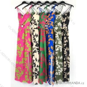 Šaty dlhé letné na ramienka dámske (S/M ONE SIZE) TALIANSKA MÓDA IMPBB2288898s