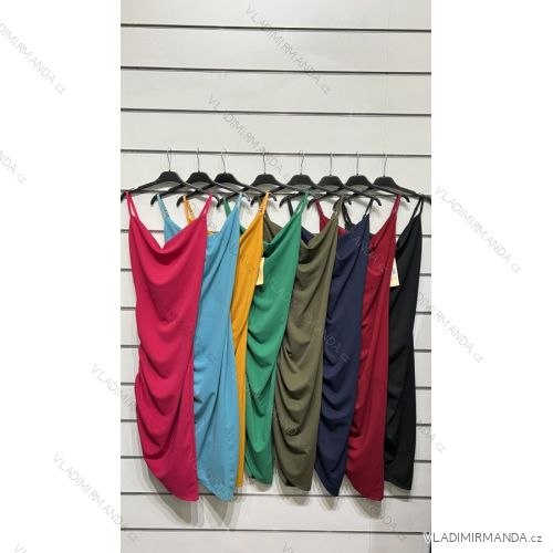 Šaty letní na ramínka dámské (S/M ONE SIZE) ITALSKÁ MÓDA IMPBB22B21841